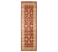 RugVista Ziegler Kaspin, Tapis, Orientaux, 80 x 250 cm, Rectangulaire, Poil Moyen, Salle de séjour, à Manger, Chambre, Cuisine, Couloir, Nettoyage Sec Seulement, Oeko_tex_100, Rouge