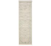 RugVista Ziegler Manhattan Tapis Ziegler/Kazak Oriental, 80x400 cm, Coureur, Poil Moyen, Nettoyage à Sec, Salon, Salle de séjour, Chambre, Salle à Manger, Couloir, Beige/Clair Bleu