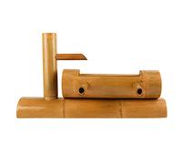 RUHEN Kit de fontaines en Bambou avec Pompe, Tuyau et Support pour Plantes - Kits électriques filaires complets pour Usage intérieur/extérieur - Bambou résistant à l'eau, Pompes silencieuses