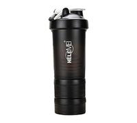 RUHEN Shaker à Poudre de protéines de lactosérum, Shaker à Ressort, Shaker à Trois Couches pour Salle de Sport, Shaker à Lait protéiné, Bouteilles d'eau de Sport