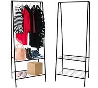 Ruhhy 22258 Penderie ouverte en métal avec tringle à vêtements - Porte-manteau autonome