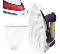 Ruhhy 23527 Chaussure de fer à repasser, semelle de repassage, protection anti-adhésive, anti-brillance, universelle, blanche