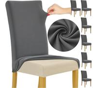 Ruhhy 25990 Housse de chaise élastique 6 pcs, gris foncé