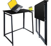 Ruhhy Bureau 80x40 cm noir style industriel - Table pour ordinateur portable, Home Office & études - Table d'ordinateur stable, légère, compacte, plateau MDF, cadre en fer 26117