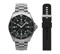 Ruhla 4960M5_set Montre automatique pour homme Plongeur des mines avec bracelet interchangeable noir