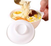 Ruhnjyg Bol à nouilles instantanées pour micro-ondes - Bol de cuisson Ramen avec couvercle et poignée pour desserts, petits déjeuners et soupes | Passe au lave-vaisselle, au micro-ondes et au four -