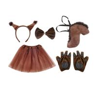 Ruhnjyg Costume d'écureuil - Fournitures de fête d'Halloween avec bandeau, costume d'animal doux avec oreilles, pour Noël, Pâques, théâtre, école, jeux, anniversaire, cosplayeurs, vacances