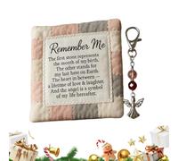Ruhnjyg Porte-clés ange - Fait à la main - Décoration souvenir, porte-clés courtepointe de prière chrétienne -, femme, ami, maison, sac à dos, sac à dos, C, Refer to description