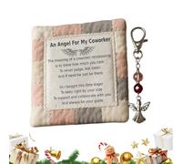 Ruhnjyg Porte-clés ange - Fait à la main - Décoration souvenir, porte-clés courtepointe de prière chrétienne -, femme, ami, maison, sac à dos, sac à dos, b, Refer to description