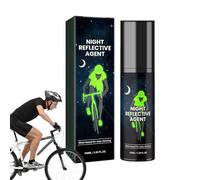 Ruhnjyg Spray Réfléchissant La Nuit - Le Spray Brillant Pour Cyclisme De Nuit De 100 Ml Peut Être Adsorbé Sur N'importe Quelle, Lavable Et Facile À Nettoyer, Adapté Aux Vêtements, Vélos - Vert
