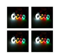 RUHTEUO 2/4 pièces Roues de Patin à alignées Flash 90A Roue Patinage d'éclairage 80 76 72 68 Chaussures roulettes coulissantes pour Le Patinage en Quad(Style F 4pcs)