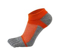 RUHTEUO 3 Paires De Chaussettes À Cinq Doigts En Coton For Hommes, Décontractée, Respirantes, Confortables, Sans Spectacle, Avec Orteils pour Pilates, Danse, Fitness, Hôpita(3 Pairs Orange)