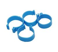 RUHTEUO 300 pièces, 6 Couleurs, diamètre Interne 25mm, Type de Boucle, Anneaux à Clip, Poulet, Canard, oie, Dinde, volaille Adulte, Anneau Pied(Blue)
