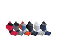 RUHTEUO 5 paires de chaussettes à doigts, grande taille, rayée en coton, couleur vive, absorbant la sueur pour Pilates, Danse, Fitness, Hôpita(5 Pairs MULTI,EU 43-47)