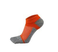 RUHTEUO 5 Paires De Chaussettes En Coton À Cinq Doigts For Hommes, Sport Respirante, Façonnage Confortable, Anti-Friction, Bout Élastique Doux pour Pilates, Danse, Fitness, Hôpita(5 Pairs Orange)