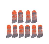 RUHTEUO 5 Paires De Chaussettes Sport À Doigts For Homme, Compression Colorée, Séchage Rapide, Absorbant La Sueur, Fitness, Cyclisme, Randonnée pour Pilates, Danse, Fitness, Hôpita(Orange)