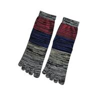 RUHTEUO 5 paires de grandes chaussettes à cinq doigts for hommes, colorées en coton épais, chaudes for printemps et hiver, EU44 pour Pilates, Danse, Fitness, Hôpita(5 pairs light gray)