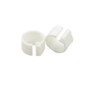 RUHTEUO Anneau de Pied Pigeon d'oiseau, diamètre intérieur 8mm, dix Couleurs sans Texte, léger, liberté d'action, Anneau volaille, Transport d'oiseaux, 100 pièces(White 100pcs)