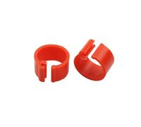 RUHTEUO Anneau de Pied Pigeon d'oiseau, diamètre intérieur 8mm, dix Couleurs sans Texte, léger, liberté d'action, Anneau volaille, Transport d'oiseaux, 100 pièces(Dark Red 100pcs)