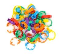 RUHTEUO Anneaux de Pied Poulet réglables, 20~24mm, 25/50 pièces, cliquet à Pression sans numéro, Clip Boucle, Poussin, Canard, oie, Pigeon(Mixed Colors,25pcs)