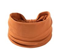 RUHTEUO Bande élastique large côté femme Yoga bandeaux couleur unie sport bandeau de cheveux cravate Bandanas bandeau chapeaux Turbans(Ff258-3 brown)