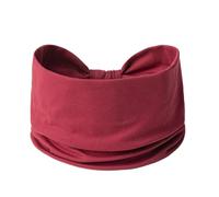 RUHTEUO Bande élastique large côté femme Yoga bandeaux couleur unie sport bandeau de cheveux cravate Bandanas bandeau chapeaux Turbans(Ff258-13 coffee red)