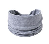 RUHTEUO Bande élastique large côté femme Yoga bandeaux couleur unie sport bandeau de cheveux cravate Bandanas bandeau chapeaux Turbans(TM01-5 light gray)