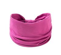 RUHTEUO Bande élastique large côté femme Yoga bandeaux couleur unie sport bandeau de cheveux cravate Bandanas bandeau chapeaux Turbans(Ff258-8 rose purple)