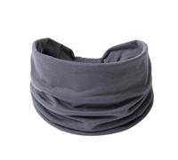 RUHTEUO Bande élastique large côté femme Yoga bandeaux couleur unie sport bandeau de cheveux cravate Bandanas bandeau chapeaux Turbans(TM01-1 gray)