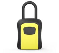 RUHTEUO Boîte à clés avec Mot de Passe extérieur, Crochet Verrouillage étendu, Fil d'acier Suspendu, Stockage, boîte Code clé étanche, boîtes Combinaison 4 Chiffres(Yellow)