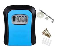 RUHTEUO Boîte de Rangement secrète for clés murales, Organisateur, Combinaison 4 Chiffres, Mot Passe, Code sécurité, Serrure sans clé, Coffre-Fort en Plastique for Maison(Blue)