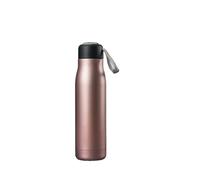 RUHTEUO Bouteille d'eau en acier inoxydable, personnalisable, flacon sous vide, anti-fuite, for sport de plein air, salle, Shaker, cadeau(400ml,Rose gold)