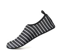 RUHTEUO Chaussettes de plage unisexes à séchage rapide, pieds nus, for hommes et femmes, baskets natation en amont, légères, yoga, d'eau, rayures colorées pour Hommes Femmes Snorkeling(K05,46 47)