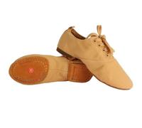 RUHTEUO Chaussures de Ballet en toile for enfants, chaussures danse for femmes et hommes, Tango, Latin, Jazz moderne, d'entraînement Yoga pour Jazz Latin Rumba Cha Cha,Aptitude(Camel Suede Sole,44)