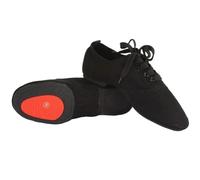 RUHTEUO Chaussures de Ballet en toile for enfants, chaussures danse for femmes et hommes, Tango, Latin, Jazz moderne, d'entraînement Yoga pour Jazz Latin Rumba Cha Cha,Aptitude(Black Rubber Sole,45)