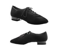 RUHTEUO Chaussures de danse homme Baskets Chaussures de danse Hommes Square Dancing Social Ballroom Latin Modern Shoe Talon 25 MM Latin dance shoes man(Style1,9.5)