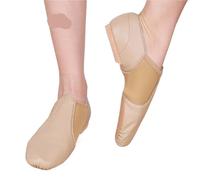 RUHTEUO Chaussures de danse homme Chaussures de danse jazz en cuir véritable, semelles antidérapantes, chaussures ballet for adultes Latin dance shoes man(Beige,42)
