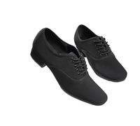 RUHTEUO Chaussures de danse homme Chaussures de danse latine professionnelles noires Oxford for hommes, baskets jazz modernes à talons bas, chaussures tango Latin dance shoes man(40)