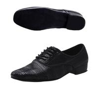 RUHTEUO Chaussures de danse salon en cuir souple for hommes, for enfants Latino, chaussures latine for garçons et adultes, Jazz modernes pour Jazz Latin Rumba Cha Cha,Aptitude(41)