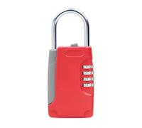 RUHTEUO Coffre-Fort à clé cachée, Serrure Combinaison de Mot Passe 4 Chiffres avec Crochet, Mini boîte secrète en métal for Maison, Villa, Caravane(Red)