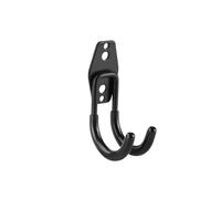 RUHTEUO Crochet métallique robuste, organisateur de Garage, crochets suspension vélo à montage mural, rangement antidérapant for échelles, outil jardin pour garage(Black S Curved hook)