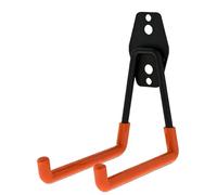 RUHTEUO Crochet mural en métal robuste, organisateur de Garage, cintre d'échelle vélo, rangement antidérapant for outils jardin, atelier à domicile pour garage(Orange C)