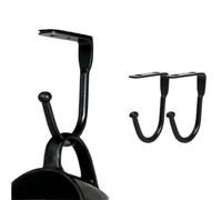 RUHTEUO Crochets en alliage de Zinc, crochet plafond simple, placard cuisine, montage mural, cintre for clés vêtements, rangement polyvalent robuste pour garage(Black,6PCS)