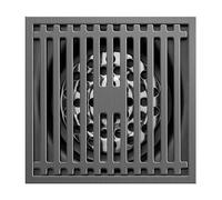 RUHTEUO Drain de Sol en Acier Inoxydable, Pistolet à rangée Bambou épais, Gris, Droit, Toilettes Travers l'eau du Noyau pour Jardin, Terrasse et Allée Extérieure(Color-A)