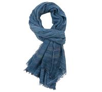 RUHTEUO Écharpe en coton et lin teintée fil, écharpe rayée, pompon, long châle, accessoires for hommes pour quotidien,voyage(Color 5)