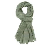 RUHTEUO Écharpe en coton et lin teintée fil, écharpe rayée, pompon, long châle, accessoires for hommes pour quotidien,voyage(Color 1)