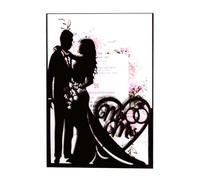 RUHTEUO Faire Part de Mariage Carte d'invitation de Mariage, Carte délicate for la Saint-Valentin, Romantique for fête Faire Part de Mariage personnalisé(08 Black)