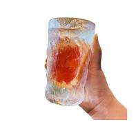 RUHTEUO Glacier Glass Cup Simple Breakfast Milk Juice Bubble High-Value Large-Capacity Thickened Heat-Resistant Style Idéal pour les cocktails longs, les mocktails(High)