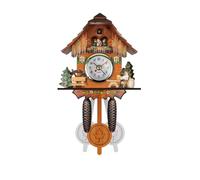 RUHTEUO Horloge Coucou Coucou Horloge Murale Coucou Bois Pendule balançoire Oiseau décoratif Suspendu Temps réveil Salon décoration de la Maison Horloge Coucou avec Oiseau Qui Sort(6)