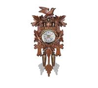 RUHTEUO Horloge Coucou Coucou Horloge Murale Coucou Bois Pendule balançoire Oiseau décoratif Suspendu Temps réveil Salon décoration de la Maison Horloge Coucou avec Oiseau Qui Sort(15)